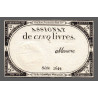 Assignat 46a - 5 livres - 10 brumaire an 2 - Signature 80 - Etat : SUP