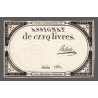 Assignat 46a - 5 livres - 10 brumaire an 2 - Signature 82 - Etat : SUP