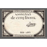 Assignat 46a - 5 livres - 10 brumaire an 2 - Signature 97 - Etat : SUP