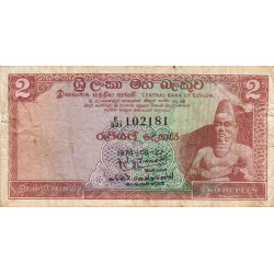 Sri-Lanka - Pick 72Aa - 2 rupees - Série E/321 - 24/08/1974 - Etat : TB-