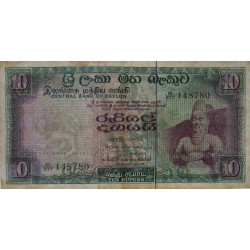 Sri-Lanka - Pick 74Ab - 10 rupees - Série M/277 - 06/10/1975 - Etat : TTB-
