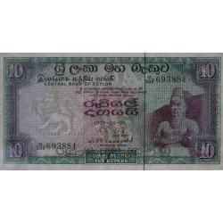Sri-Lanka - Pick 74Ac - 10 rupees - Série M/302 - 26/08/1977 - Etat : SUP+