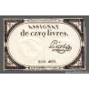 Assignat 46a - 5 livres - 10 brumaire an 2 - Signature 84 - Etat : TB+