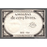 Assignat 46a - 5 livres - 10 brumaire an 2 - Signature 86 - Etat : TTB+