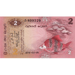 Sri-Lanka - Pick 83 - 2 rupees - Série A/17 - 26/03/1979 - Etat : SPL+