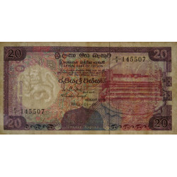 Sri-Lanka - Pick 93a - 20 rupees - Série F/7 - 01/01/1982 - Etat : TTB-
