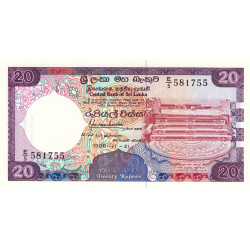Sri-Lanka - Pick 97a - 20 rupees - Série E/5 - 21/11/1988 - Etat : NEUF