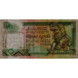 Sri-Lanka - Pick 108b - 10 rupees - Série M/297 - 12/12/2001 - Etat : NEUF