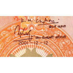 Sri-Lanka - Pick 111b - 100 rupees - Série J/251 - 12/12/2001 - Etat : NEUF