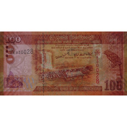 Sri-Lanka - Pick 125a - 100 rupees - Série U/119 - 01/01/2010 - Etat : NEUF