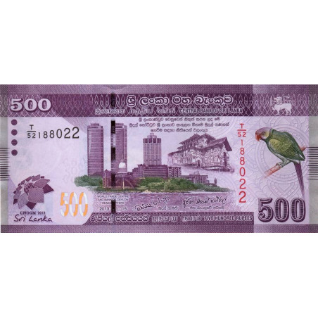 Sri-Lanka - Pick 129a - 500 rupees - Série T/52 - 15/11/2013 - Commémoratif - Etat : NEUF