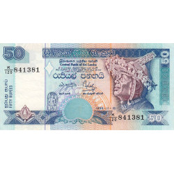Sri-Lanka - Pick 110a - 50 rupees - Série K/120 - 15/11/1995 - Etat : TTB+