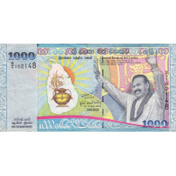 Sri-Lanka - Pick 122a - 1'000 rupees - Série Q/25 - 20/05/2009 - Commémoratif - Etat : TB+