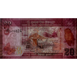 Sri-Lanka - Pick 123c - 20 rupees - Série W/313 - 04/02/2015 - Etat : NEUF