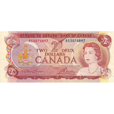 Canada - Pick 86at (test) - 2 dollars - Série RS - 1974 (1975) - Etat : TTB