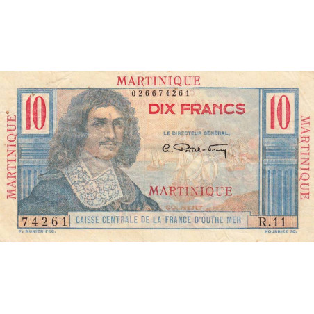 Martinique - Pick 28 - 10 francs - Série R.11 - 1946 - Etat : TB+