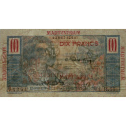 Martinique - Pick 28 - 10 francs - Série R.11 - 1946 - Etat : TB+