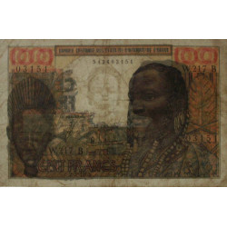 Bénin - Pick 201Be - 100 francs - Série W.217 (remplacement) - 02/03/1965 - Etat : TB