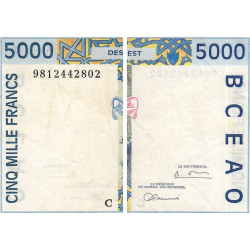Burkina-Faso - Pick 313Cg - 5'000 francs - 1998 - Etat : TTB