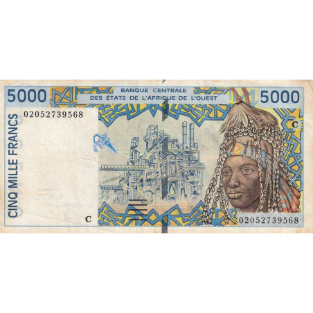 Burkina-Faso - Pick 313Cl - 5'000 francs - 2002 - Etat : TB-