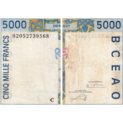 Burkina-Faso - Pick 313Cl - 5'000 francs - 2002 - Etat : TB-