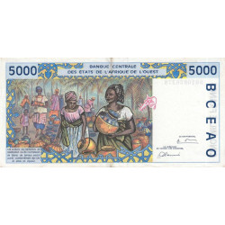 Côte d'Ivoire - Pick 113Ae - 5'000 francs - 1996 - Etat : TTB+
