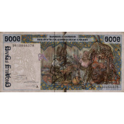 Côte d'Ivoire - Pick 113Ae - 5'000 francs - 1996 - Etat : TTB+