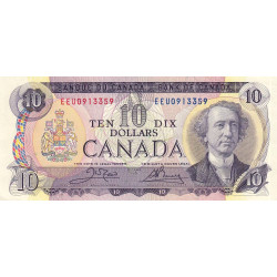 Canada - Pick 88d - 10 dollars - Série EEU - 1971 (1985) - Etat : TTB