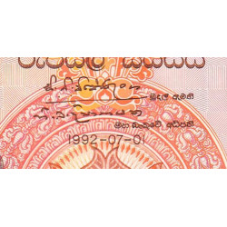 Sri-Lanka - Pick 105A - 100 rupees - Série J/67 - 01/07/1992 - Etat : SUP à SPL