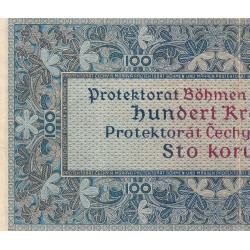 Bohême-Moravie - Pick 6a - 100 korun - 20/08/1940 - Série 24B - Etat : TB+