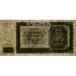 Bohême-Moravie - Pick 15s - 1'000 korun - 24/10/1942 - Série Ab - Spécimen - Etat : pr.NEUF