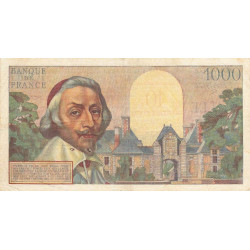 F 53-01 - 07-03/1957 - 10 nouv. francs sur 1000 francs - Richelieu - Série N.325 - Etat : TTB-