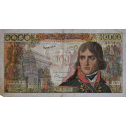 F 55-01 - 30/10/1958 - 100 nouv. francs sur 10000 francs - Bonaparte - Série D.142 - Etat : TB