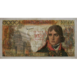 F 55-01 - 30/10/1958 - 100 nouv. francs sur 10000 francs - Bonaparte - Série J.148 - Etat : TTB-