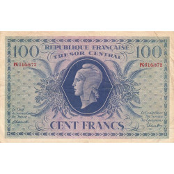 VF 06-01a - 100 francs - Trésor central - 1943 - Série PG - Etat : TTB-