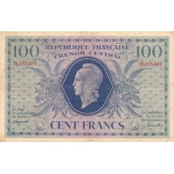 VF 06-01d - 100 francs - Trésor central - 1943 - Etat : TTB-