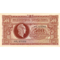 VF 11-01 - 500 francs - Marianne - 1945 - Série 07L - Etat : SUP-