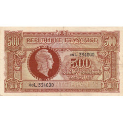 VF 11-01 - 500 francs - Marianne - 1945 - Etat : TTB