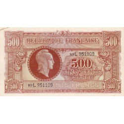 VF 11-01 - 500 francs - Marianne - 1945 - Etat : TB