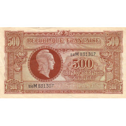 VF 11-02 - 500 francs - Marianne - 1945 - Série 24M - Etat : TB+