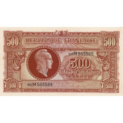 VF 11-02 - 500 francs - Marianne - 1945 - Série 90M - Etat : SUP-
