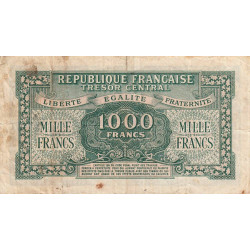 VF 13-01 - 1000 francs - Marianne - 1945 - Série 62D - Etat : TB-
