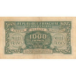 VF 13-02 - 1000 francs - Marianne - 1945 - Série 70E - Etat : TB+