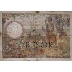 VF 10-01 - 1000 francs - Trésor - Algérie - 1942 - Série L.447 - Etat : TTB-