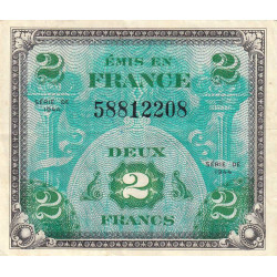 VF 16-01 - 2 francs - Drapeau - 1944 - Sans série - Etat : TTB