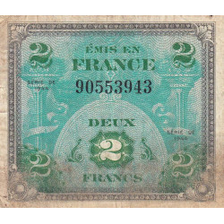 VF 16-01 - 2 francs - Drapeau - 1944 - Etat : B+