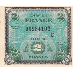 VF 16-02 - 2 francs - Drapeau - 1944 - Série 2 - Etat : TTB+