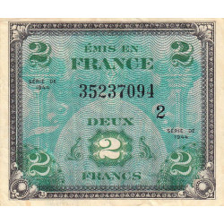 VF 16-02 - 2 francs - Drapeau - 1944 - Série 2 - Etat : TB