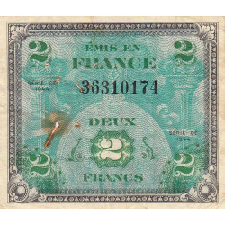 VF 16-01 - 2 francs - Drapeau - 1944 - Etat : TB-