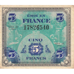 VF 17-01 - 5 francs - Drapeau - 1944 - Etat : TTB-
